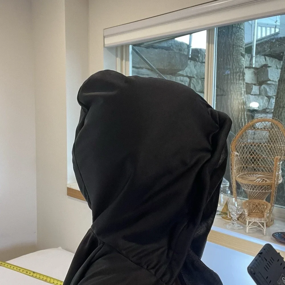 Black Hidden Face Hooded Costume Mask California‎ Costume - Picture 3 of 4